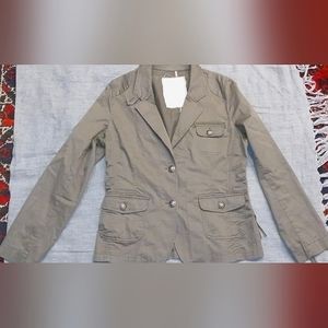 Jackets by Cino | Long Sleeve, Cotton Green Jacket
